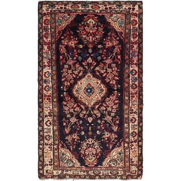 Hand Knotted Shahrbaft Wool Area Rug - 3' 5 x 6'