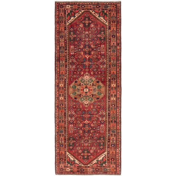 Hand Knotted Shahsavand Wool Runner Rug - 3' 7 x 10'