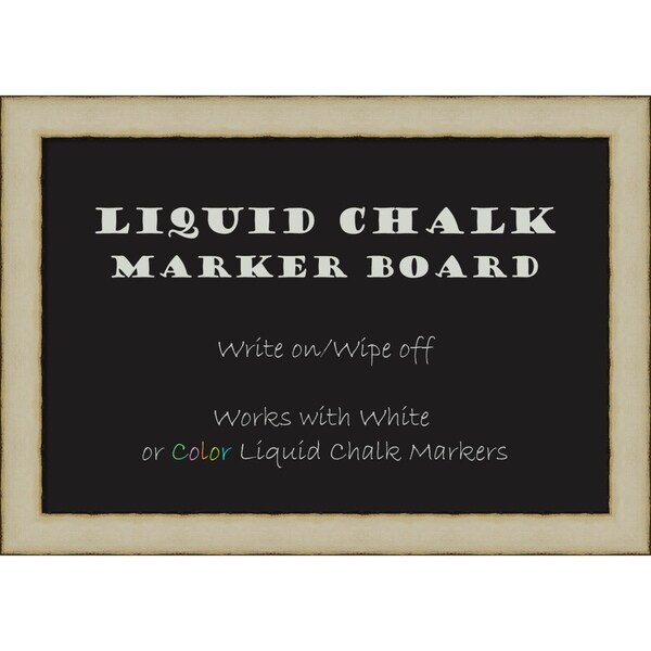 Framed Liquid Chalk Marker Board, Rusted Cream