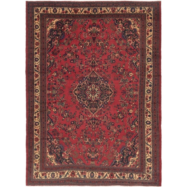 Hand Knotted Shahrbaft Semi Antique Wool Area Rug - 10' 4 x 14'