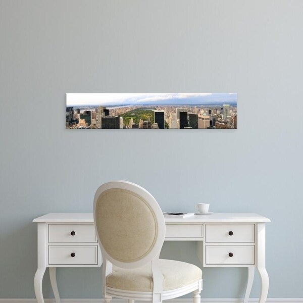 Easy Art Prints Panoramic Images's 'Aerial view, Central Park, Upper Manhattan, New York City' Premium Canvas Art