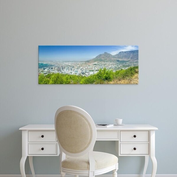 Easy Art Prints Panoramic Images's 'View of Cape Town and Table Bay, Table Mountain, South Africa' Premium Canvas Art