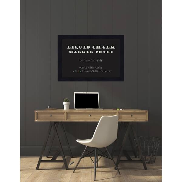 Shop Framed Liquid Chalk Marker Board Shiplap Navy Free