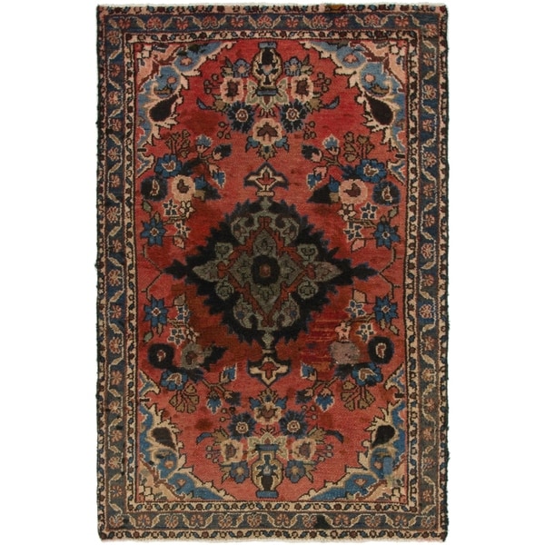 Hand Knotted Shahrbaft Semi Antique Wool Area Rug - 4' x 6' 5