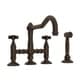preview thumbnail 8 of 12, Rohl Italian Kitchen Acqui Bridge Faucet with Double-Cross Handle