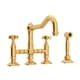 preview thumbnail 1 of 12, Rohl Italian Kitchen Acqui Bridge Faucet with Double-Cross Handle