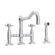 preview thumbnail 2 of 12, Rohl Italian Kitchen Acqui Bridge Faucet with Double-Cross Handle Polished Chrome