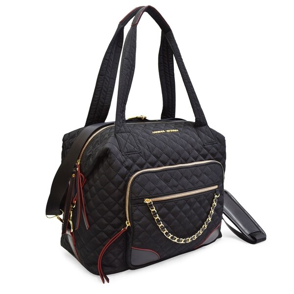 adrienne vittadini quilted duffle bag