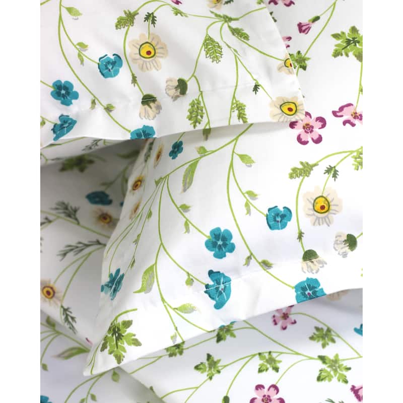 Printed Design Cotton Collection 400 Thread Count Wildflower Duvet Set