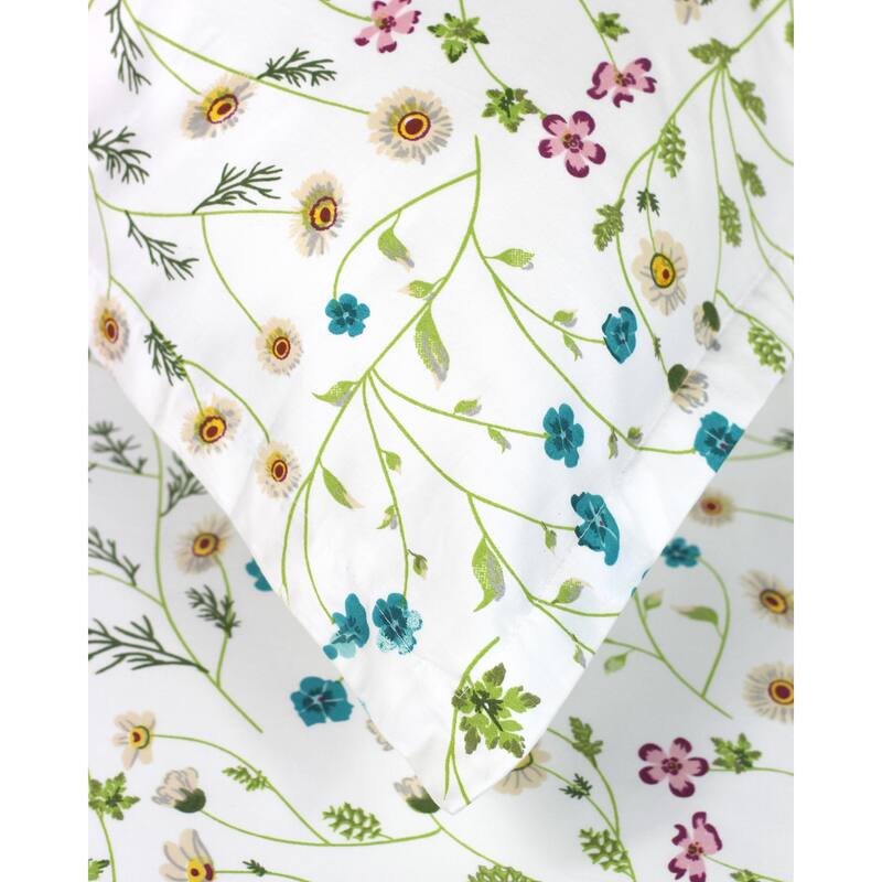 Printed Design Cotton Collection 400 Thread Count Wildflower Duvet Set