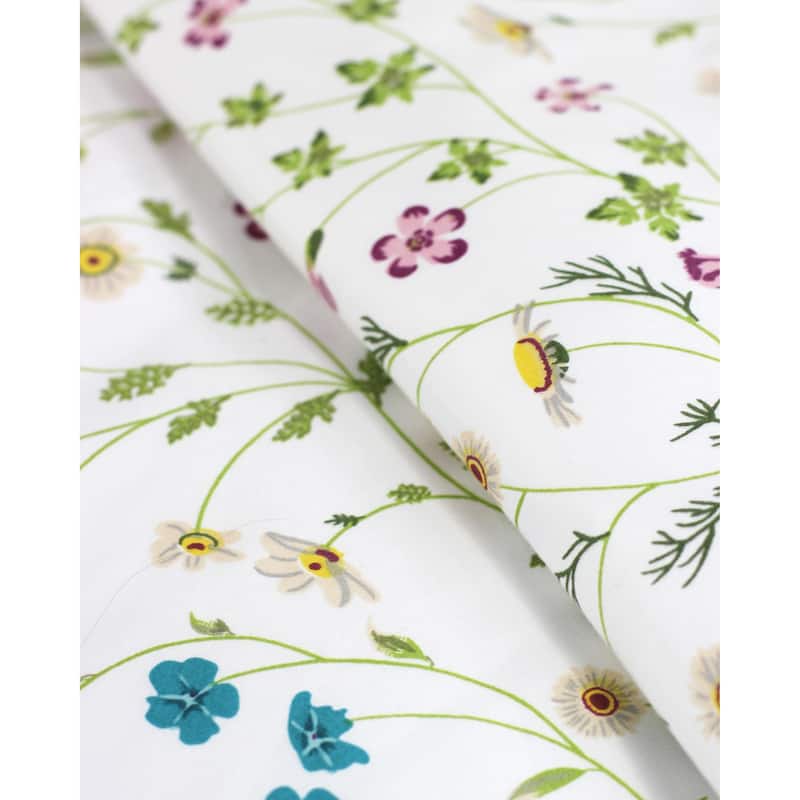 Printed Design Cotton Collection 400 Thread Count Wildflower Duvet Set