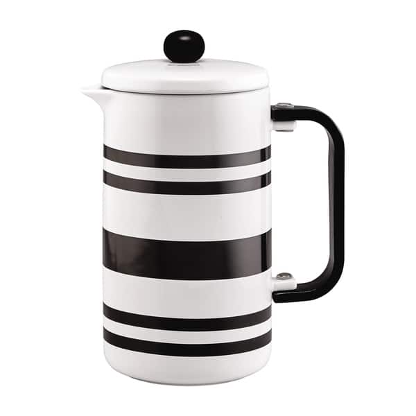 Bonjour Riviera 8 Cup Black French Press with Coaster