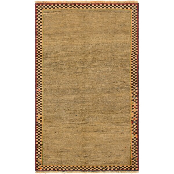 Hand Knotted Shiraz-Gabbeh Wool Area Rug - 3' 8 x 6' 2