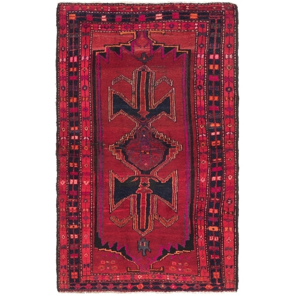Hand Knotted Shiraz Wool Area Rug - 4' x 6' 9