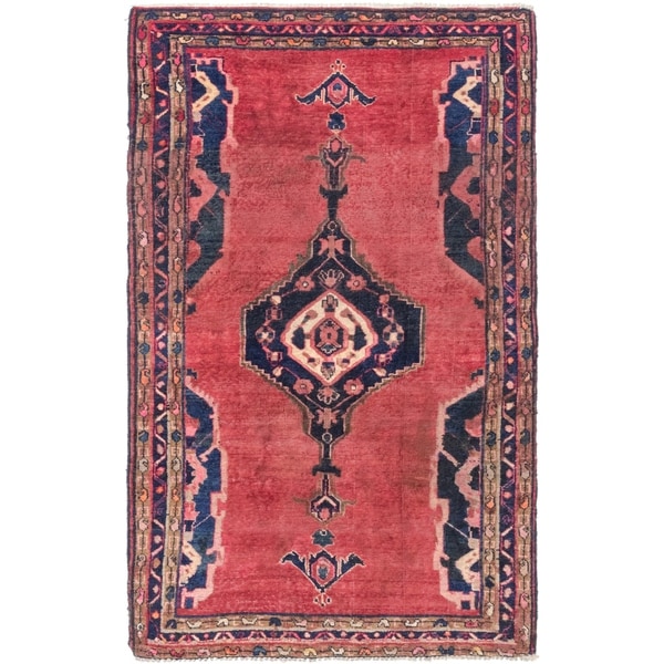 Hand Knotted Shiraz Semi Antique Wool Area Rug - 4' 7 x 7' 5