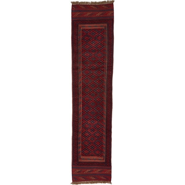 Hand Woven Sumak Wool Runner Rug - 2' x 8' 6