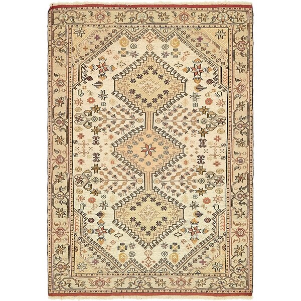 Hand Knotted Sirjan Wool Area Rug - 4' 2 x 6'