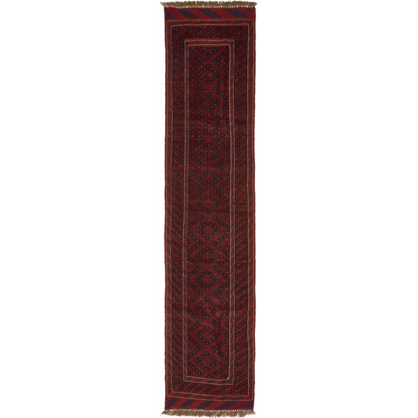 Hand Woven Sumak Wool Runner Rug - 2' 1 x 9'