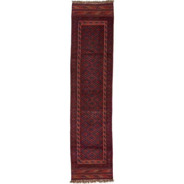 Hand Woven Sumak Wool Runner Rug - 1' 10 x 7' 11