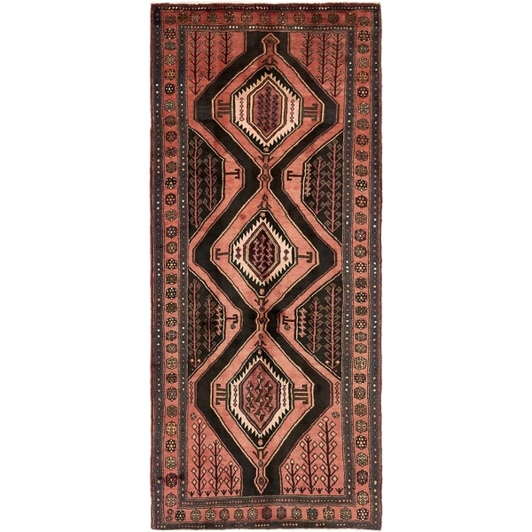 Hand Knotted Sirjan Semi Antique Wool Runner Rug - 4' 3 x 10' 2