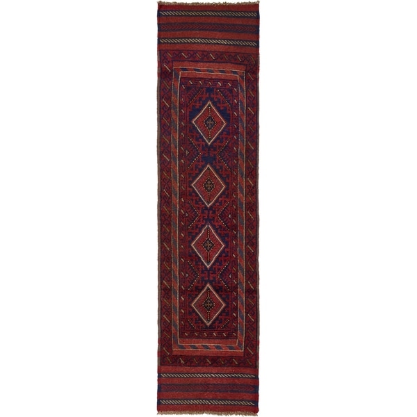 Hand Woven Sumak Wool Runner Rug - 2' x 8'