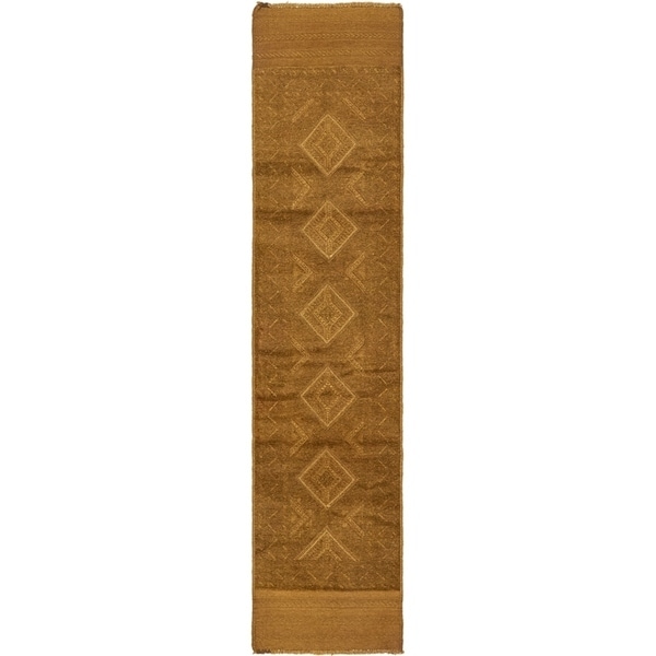 Hand Knotted Sumak Wool Runner Rug - 2' x 8' 6