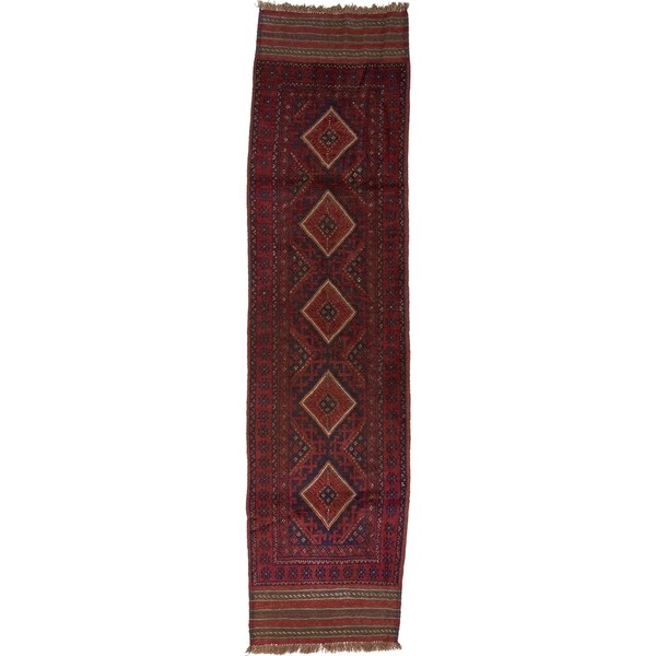 Hand Woven Sumak Wool Runner Rug - 2' 2 x 8' 4