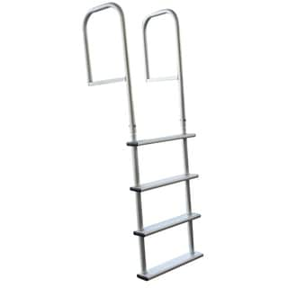 Costway 4 Step Pontoon Boat Ladder Stainless Steel Folding