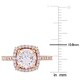 preview thumbnail 9 of 7, Miadora 2 1/2ct DEW Moissanite Halo Engagement Ring in 10k Rose Gold