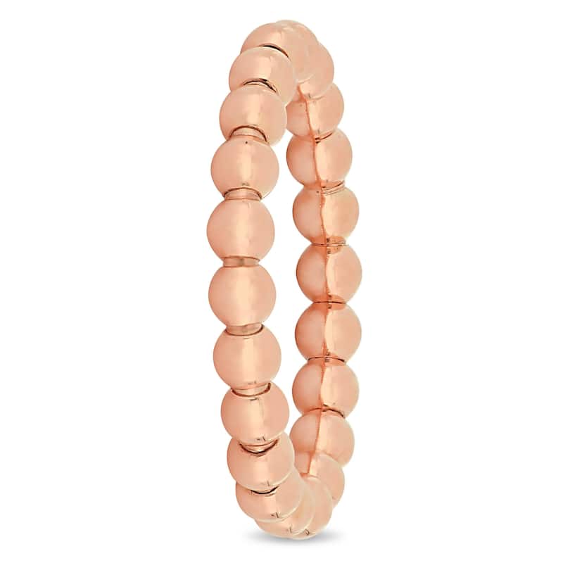 Miadora 18k Rose Gold Stackable & Flexible Beaded Ring