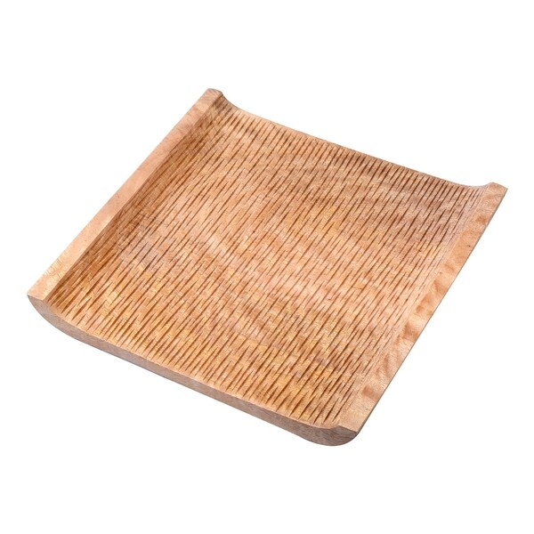 Villacera Handmade 10" Mango Wood Square Decorative Serving Tray