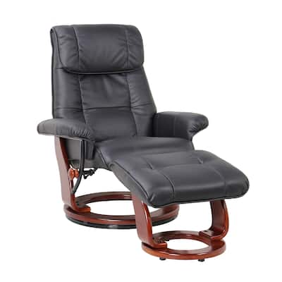 Copper Grove Gratien Leather Recliner and Ottoman