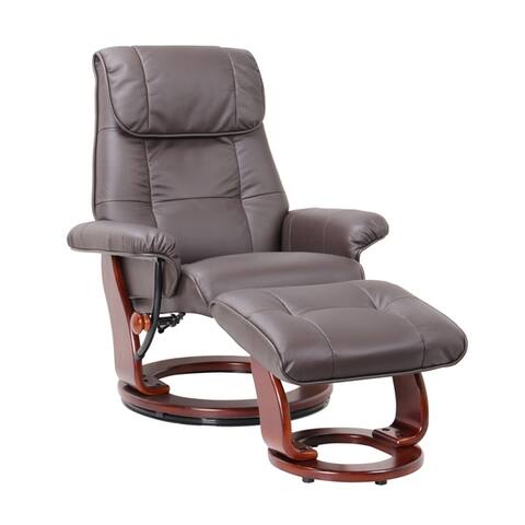 Copper Grove Gratien Leather Recliner and Ottoman