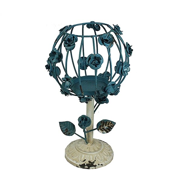 Essential Decor & Beyond Metal Candlestick EN111250 - 11.25 x 6.5 x 6.5
