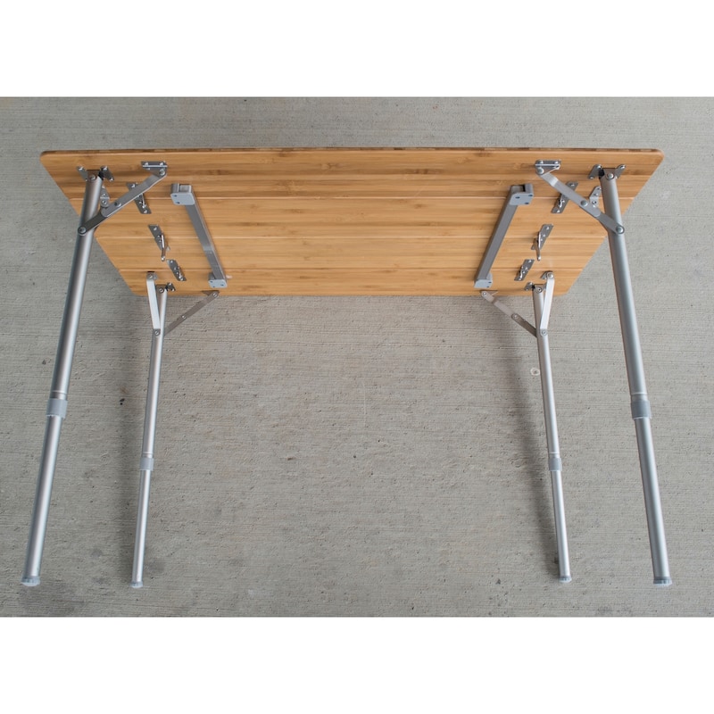 AmeriHome 39.35"x25.5" Adjustable Height Folding Table W/Carry Bag