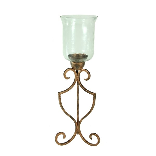 Essential Decor & Beyond Glass Hurricane EN14770 - 5 x 5 x 19.5