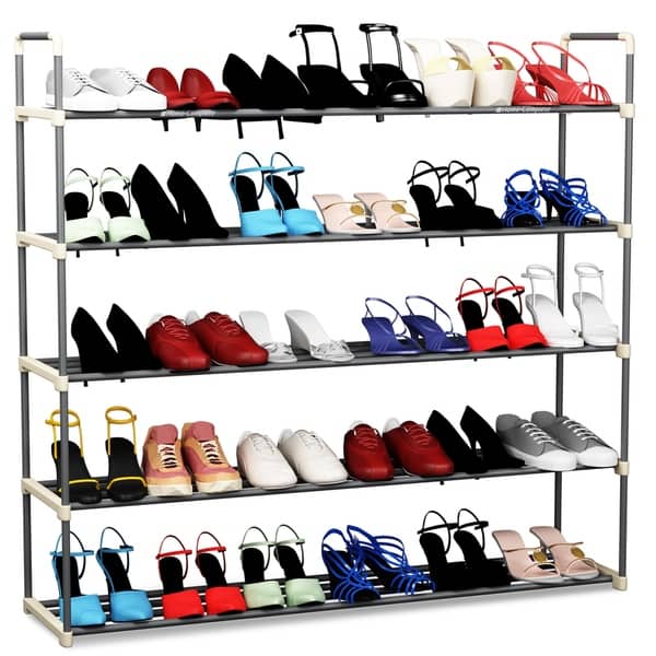 Winado Shoe Rack Organizer, 80 Pairs Shoe Storage Shelf, 10 Tiers Shoe  Tower Shoe Cabinet for Closet, Boots Organizer with Hooks, Stackable Shoe