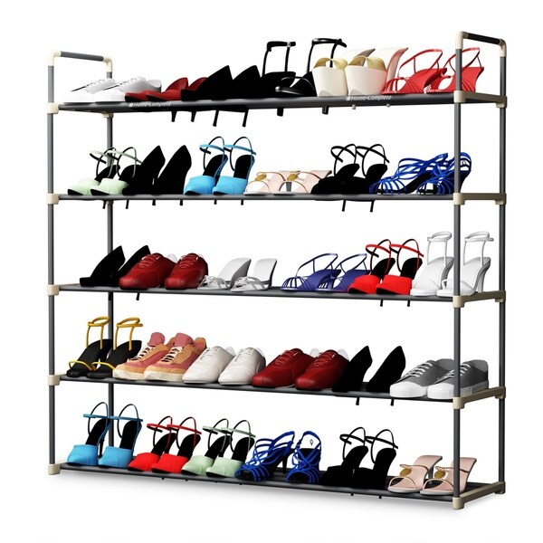 Shoe Rack with 5 Shelves-Five Tiers for 