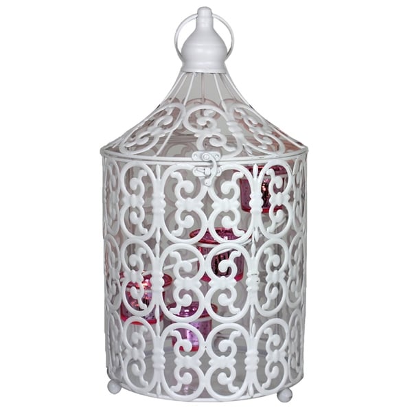 Essential Decor & Beyond Bird Cage Metal Lantern EN110355 - 16 x 8.5 x 8.5