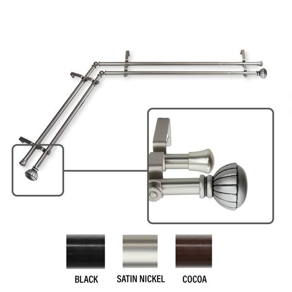 Shop Instyledesign Gemma Corner Window Double Curtain Rod 13 16