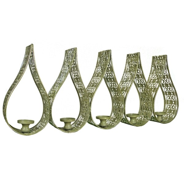 Essential Decor & Beyond Raindrop Metal Tealight Holder EN39023 - 42.5 x 4.7 x 13.4