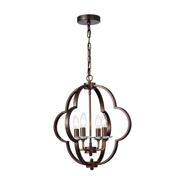 Mina 18 Inch Geometric Pendant Lamp Antique Bronze Finish Mina 18 Inch Geometric Pendant