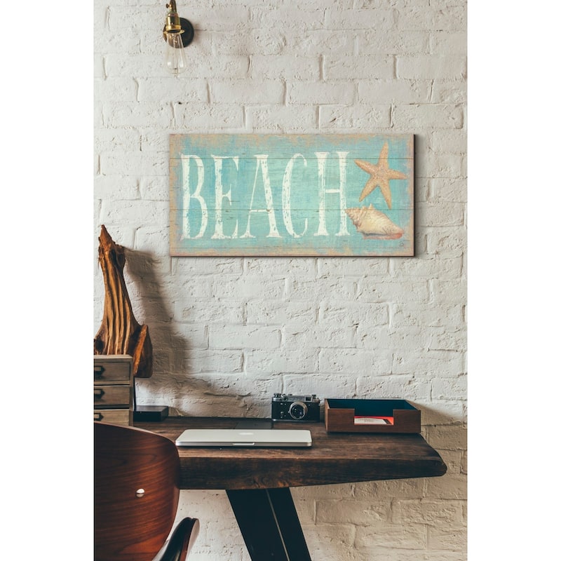 Epic Graffiti 'Pastel Beach' Canvas Wall Art, 24"x12"