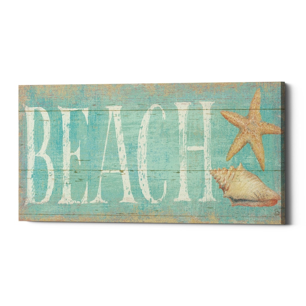 Epic Graffiti 'Pastel Beach' Canvas Wall Art, 24"x12"