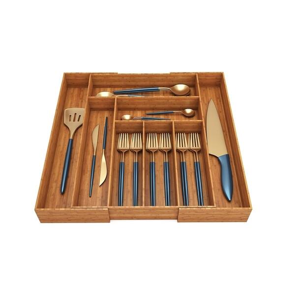 Shop Miko Bamboo Expandable Kitchen Drawer Organizer Multi