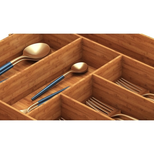 Shop Miko Bamboo Expandable Kitchen Drawer Organizer Multi