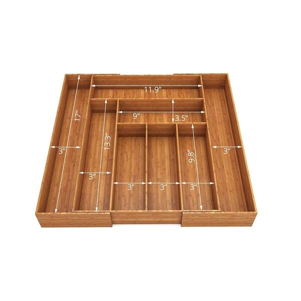 Shop Miko Bamboo Expandable Kitchen Drawer Organizer Multi