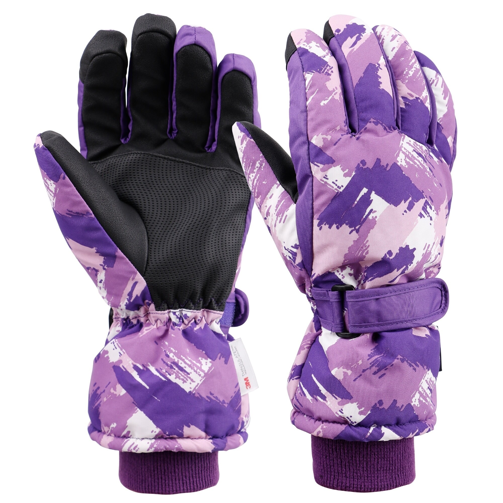 womens purple ski gloves