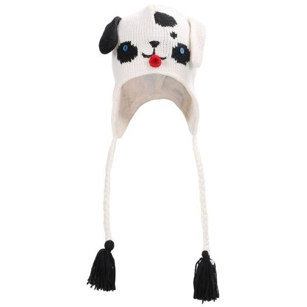 Shop Women S Dalmatian Cartoon Design Knitted Beanie Hat W Shop Women S Dalmatian Cartoon Design Knitted Beanie Hat W