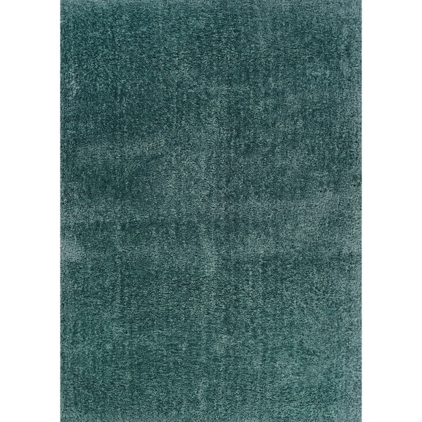Hand-crafted Boerum Hill Shag Forest Area Rug - 5'3" x 8'